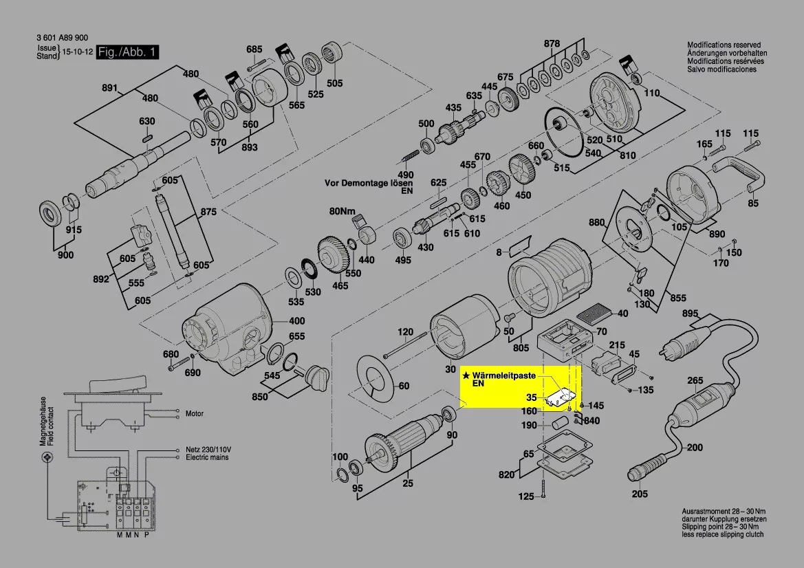 Platine réf. 1 600 A01 AM1 Bosch